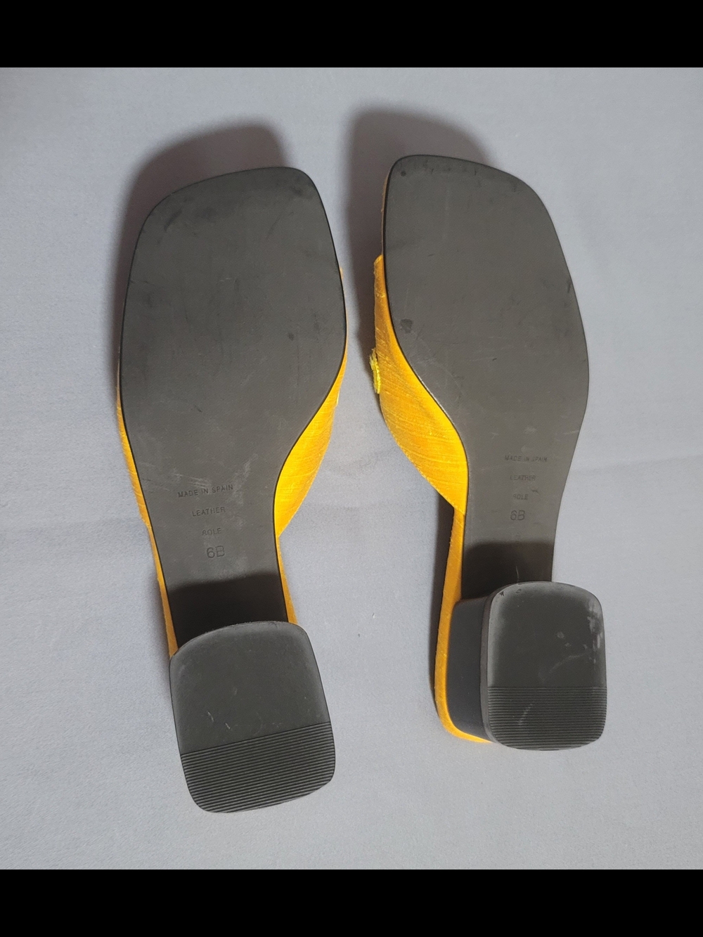 Unisa Yellow Embroidered Slide Mules - Picture 6 of 6